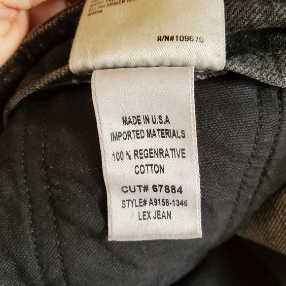 Agolde Lex Wide Leg Jean in Paradox Faded Black Size 28 Raw hem - Picture 10 of 14